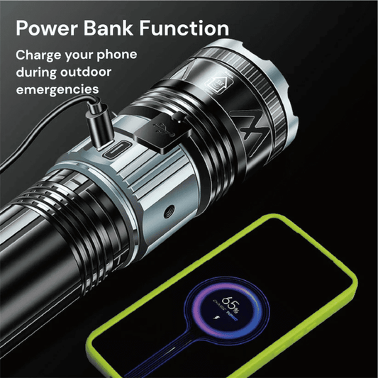 TorchMaster X9 – USB Tactical LED Flashlight (Self Defense Ready)