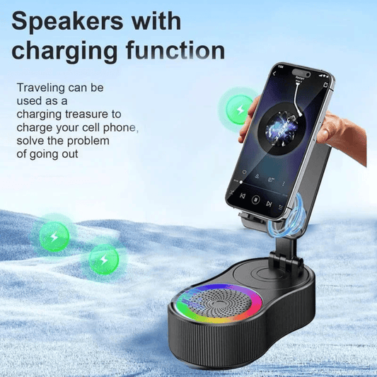 SoundMate™ LumaStand – Bluetooth Speaker Phone Stand with RGB Light