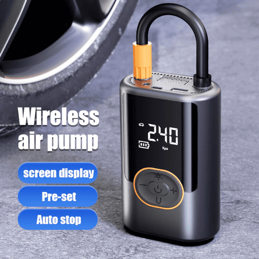 AirCharge™ Pro – Smart Wireless Tyre Inflator with LED & Powerbank