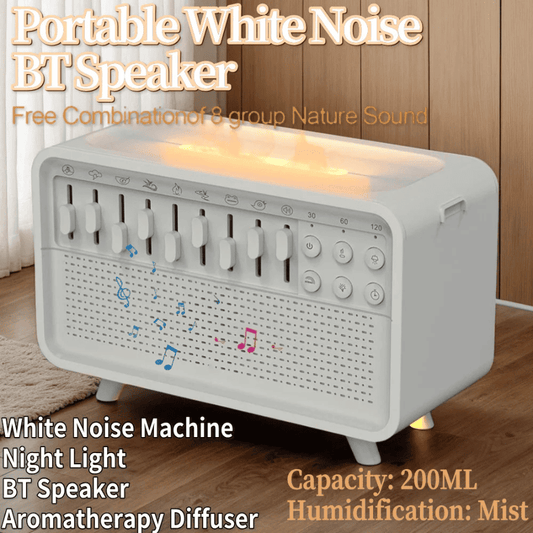 CalmiGlow™ 3-in-1 Speaker – White Noise, Night Light & Humidifier