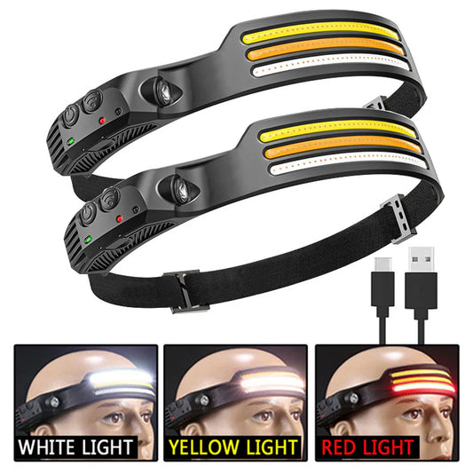 TorchMaster X9 – Lampu Kepala LED Sensor Cas Semula 10 Mode